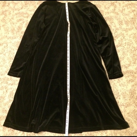 🤰💗Maternity Classy Black Velvet Long Sleeve Dress - Picture 11 of 12